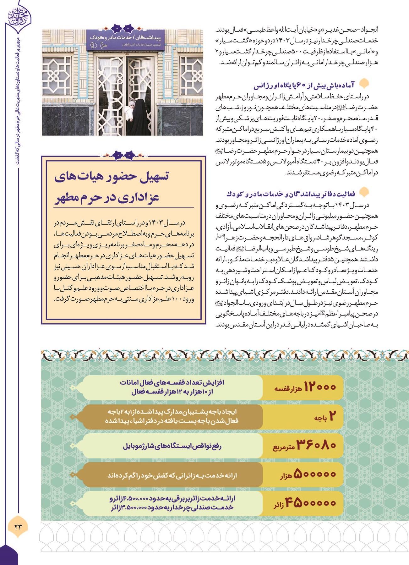 صندلی چرخدار و زائربر در خدمت زائران سالمند و کمتوان
