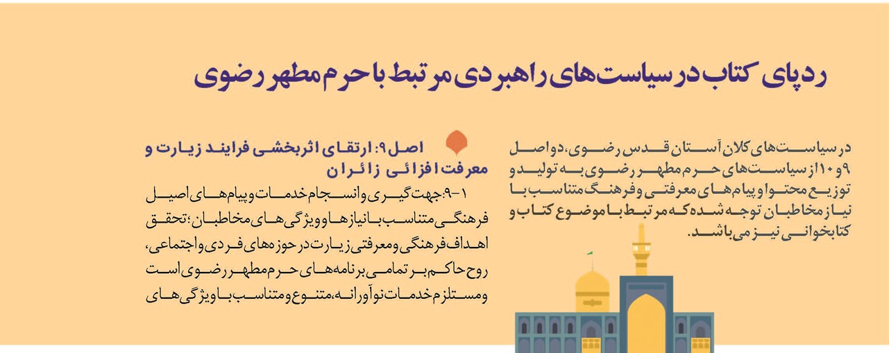 ردپای کتاب در سیاستهای راهبردی مرتبط با حرم مطهر رضوی